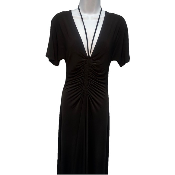 White House Black Market Dresses & Skirts - White House Black Market Dress Women's Small Black Maxi Stretch Short  Sleeves
